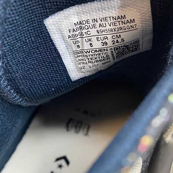 Converse Black Classic Synthetic Sneakers | Women’s Size 8 - Picture 6 of 7